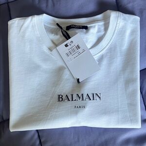Balmain white Logo T-Shirt